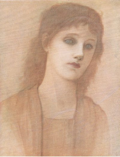 Studie van een hoofd, Bibbys Annual, 1916-1917 door after Edward Coley Burne Jones