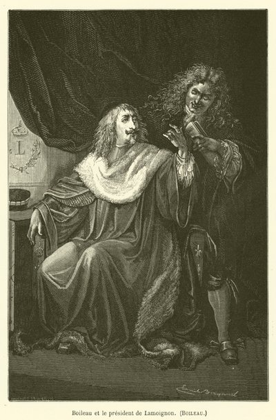 Boileau en de president van Lamoignon, Boileau door after Emile Antoine Bayard