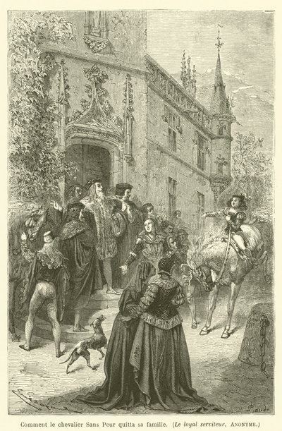 Hoe ridder Sans Peur zijn familie verliet, De loyale dienaar, Anoniem door after Emile Antoine Bayard