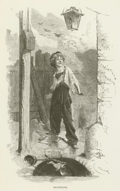 Gavroche door after Emile Antoine Bayard