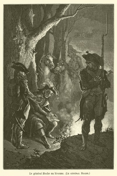 Generaal Hoche bij het bivak, Generaal Hoche door after Emile Antoine Bayard