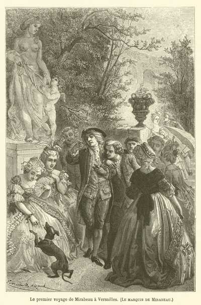 De eerste reis van Mirabeau naar Versailles, De markies van Mirabeau door after Emile Antoine Bayard