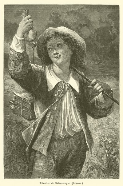 De scholier van Salamanca, Lesage door after Emile Antoine Bayard