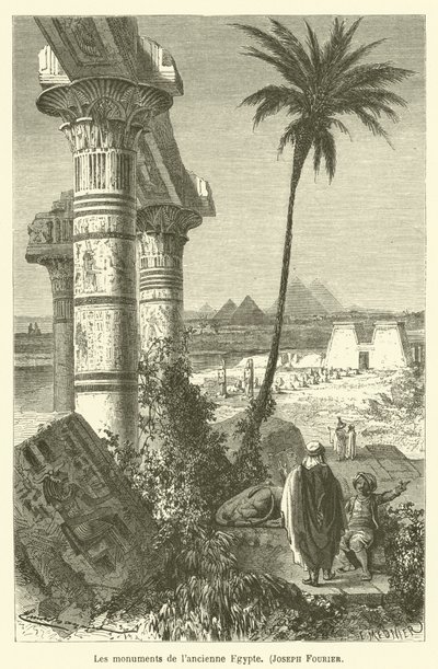 De monumenten van het oude Egypte, Joseph Fourier door after Emile Antoine Bayard
