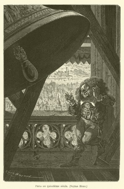 Parijs in de vijftiende eeuw, Victor Hugo door after Emile Antoine Bayard