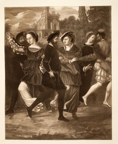 Het dansende schilderij, ca. 1532, uitgegeven 1902 (collotype) door after English School