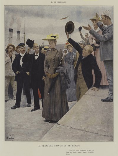 De Eerste Oversteek van Verlangen door after Felicien baron de Myrbach Rheinfeld