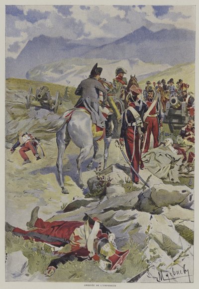 De aankomst van de Keizer door after Felicien baron de Myrbach Rheinfeld