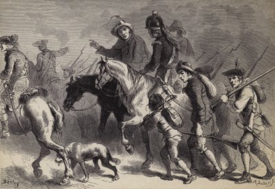 Opstand van de New England boeren door after Felix Octavius Carr Darley