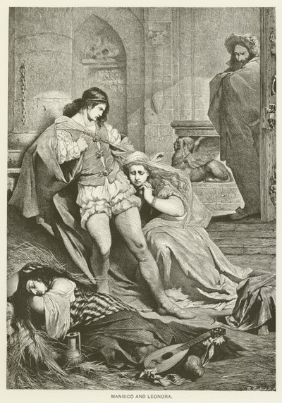 Manrico en Leonora door after Ferdinand Keller
