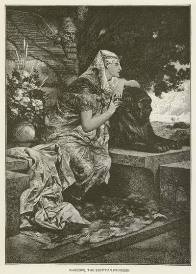 Rhodope, de Egyptische Prinses door after Ferdinand Keller