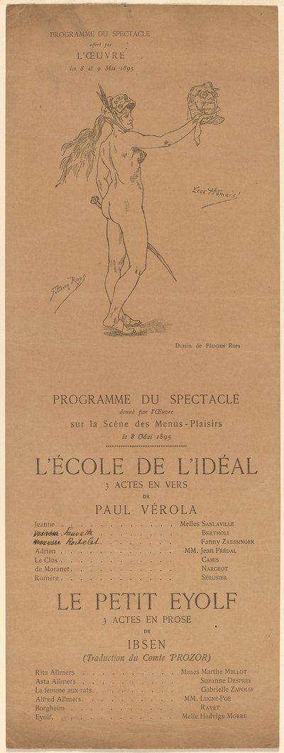 De school van het ideaal; Le Petit Eyolf door after Félicien Rops