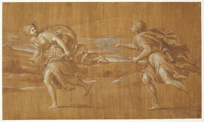 Apollo achtervolgt Daphne door after Francesco Albani