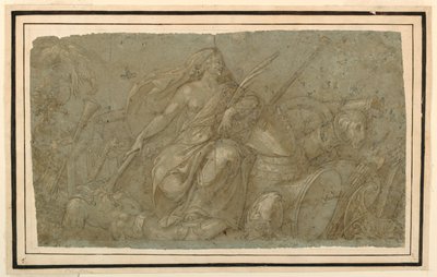Vrede verbrandt attributen van oorlog door after Francesco Salviati