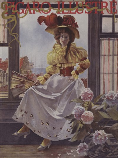 Wachten. Omslag van Le Figaro Illustre, december 1893 door after Francois Flameng