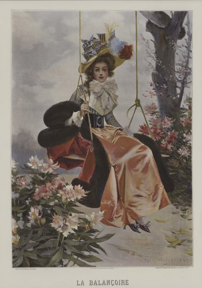 De schommel door after Francois Flameng