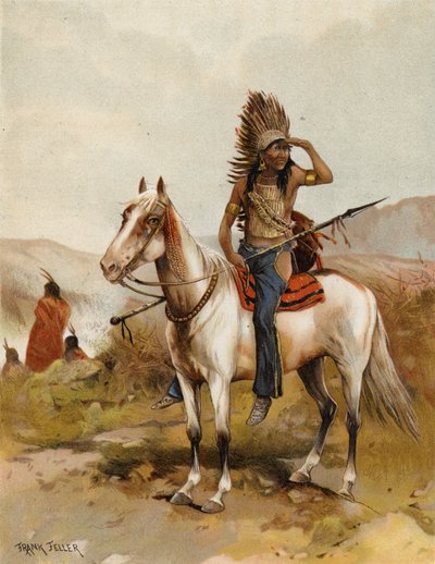Een Sioux-indianenhoofd door after Frank Feller