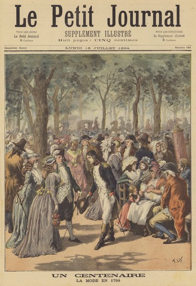 Een eeuwfeest: mode in 1794 door after Frederic Theodore Lix