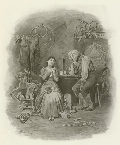 Caleb Plummer en zijn Blinde Dochter door after Frederick Barnard