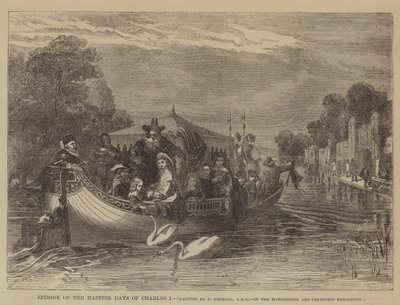 Episode van de gelukkiger dagen van Karel I door after Frederick Goodall