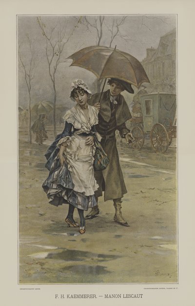 Manon Lescaut door after Frederik Hendrik Kaemmerer
