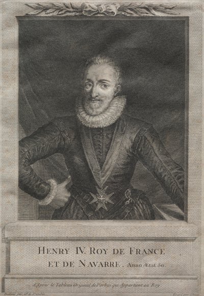 Hendrik IV, Koning van Frankrijk door after Gabriel de Saint Aubin