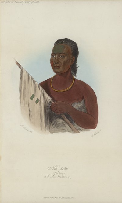 Nah-pope, De Soep, Een Sac Strijder (aquatint) door after George Catlin