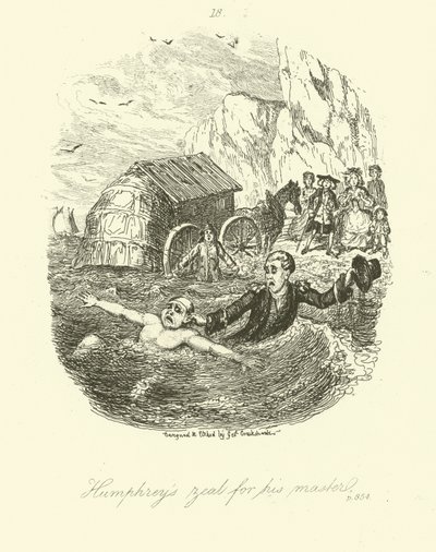 Illustratie voor Humphry Clinker door after George Cruikshank