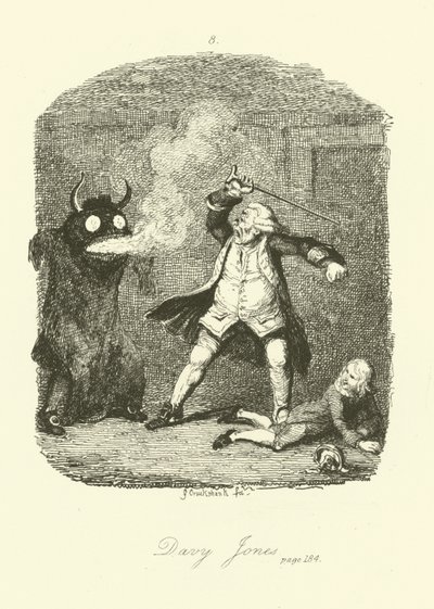Illustratie voor Peregrine Pickle door Tobias Smollett door after George Cruikshank