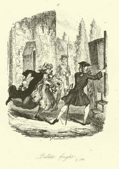 Illustratie voor Peregrine Pickle door Tobias Smollett door after George Cruikshank