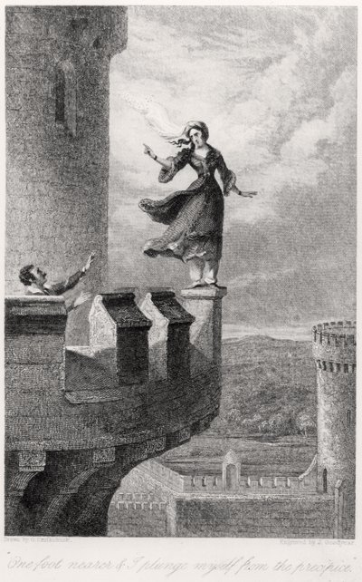 Rebecca, uit Ivanhoe door Walter Scott (1771-1832) door after George Cruikshank