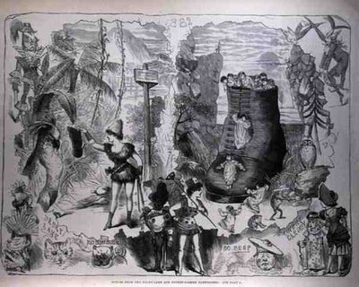 Scènes uit de Drury Lane en Covent Garden Pantomimes door after George Cruikshank