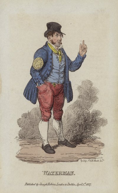 Waterman door after George Cruikshank