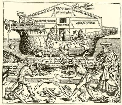 De bouw van de ark onder toezicht van Noach door after German School