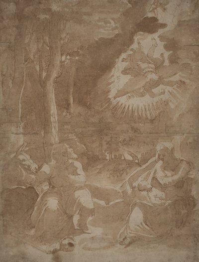Rust tijdens de vlucht naar Egypte door after Girolamo Muziano