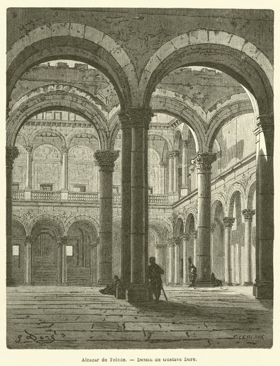 Alcazar van Toledo door Gustave after Dore