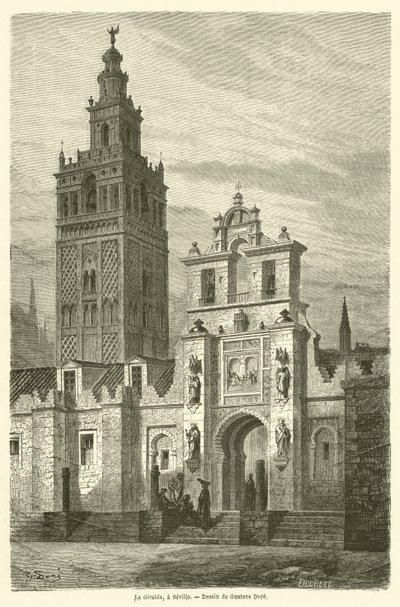 De Giralda, Sevilla door Gustave after Dore