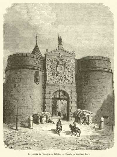 De poort van Visagra, Toledo door Gustave after Dore