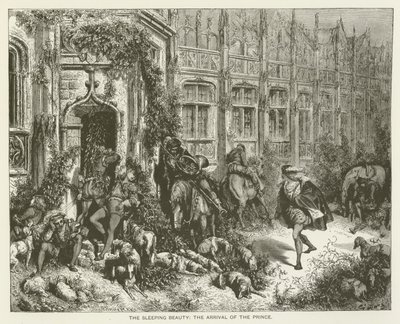 Doornroosje, de aankomst van de prins door Gustave after Dore