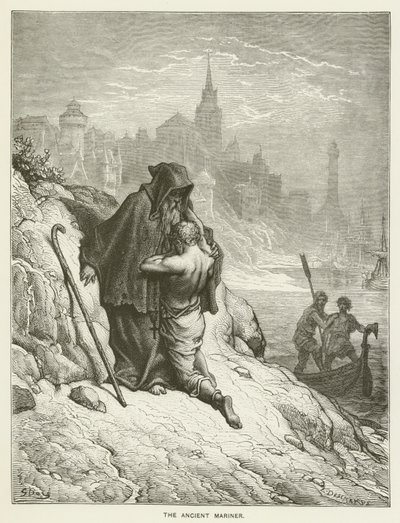 De oude zeeman door Gustave after Dore