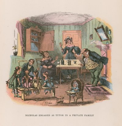 Illustratie voor Nicholas Nickleby door after Hablot Knight Browne