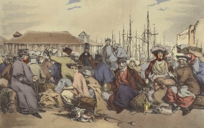 Vismarkt door after Henri Bonaventure Monnier