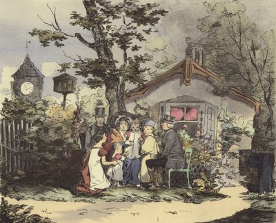 Een minister en zijn familie door after Henri Bonaventure Monnier