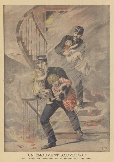 Een ontroerende redding door after Henri Meyer