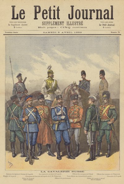 Cavalerie van het Russische leger door after Henri Meyer