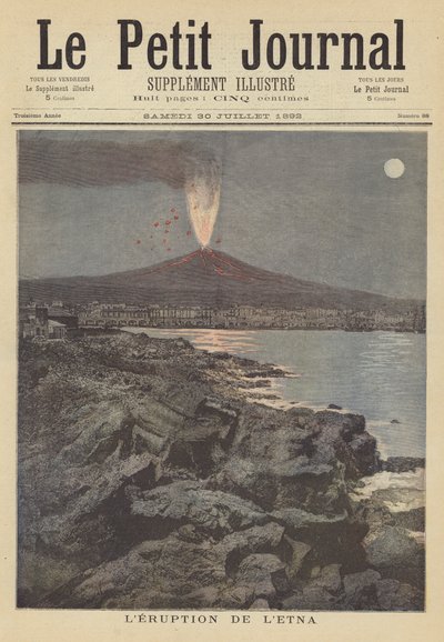 Uitbarsting van de Etna door after Henri Meyer