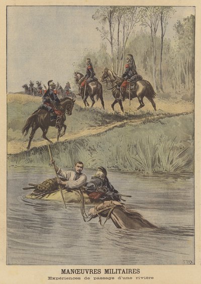 Militaire manoeuvres van het Franse leger door after Henri Meyer