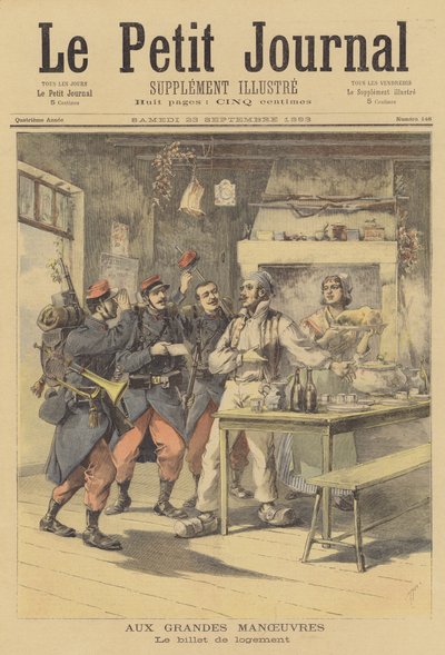 Franse militaire manoeuvres door after Henri Meyer