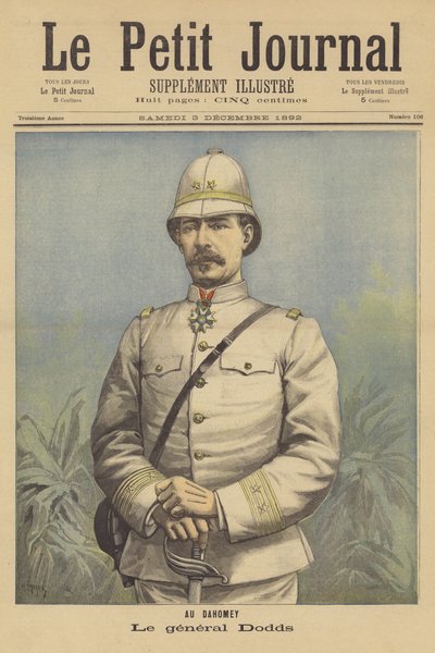 Generaal Dodds, commandant van de Franse troepen in Dahomey door after Henri Meyer