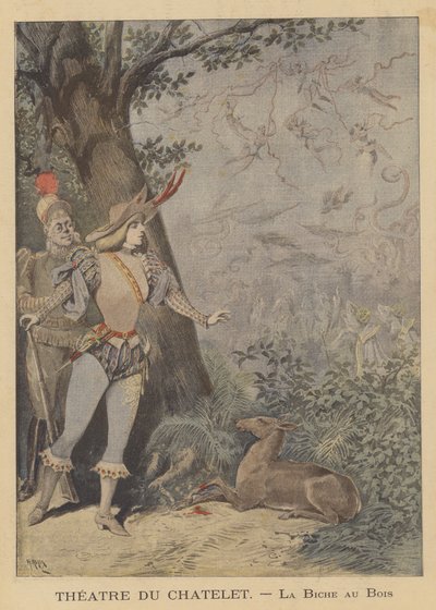Productie van La Biche au Bois in het Theatre du Chatelet door after Henri Meyer